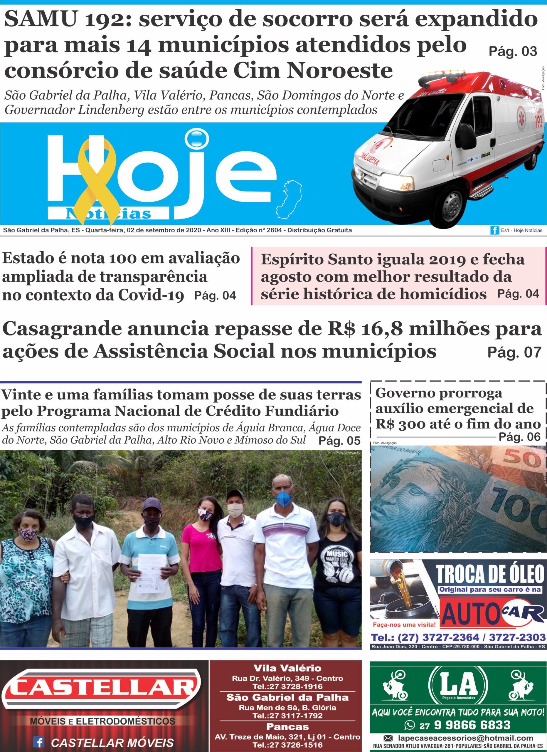 JORNAL HOJE NOTÍCIAS Edição 2604 02/09/2020 ES1